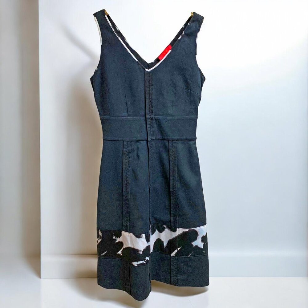 LAVIA 18 by‎ Piazza Sempione Black Double V Neck Sleeveless Midi Dress